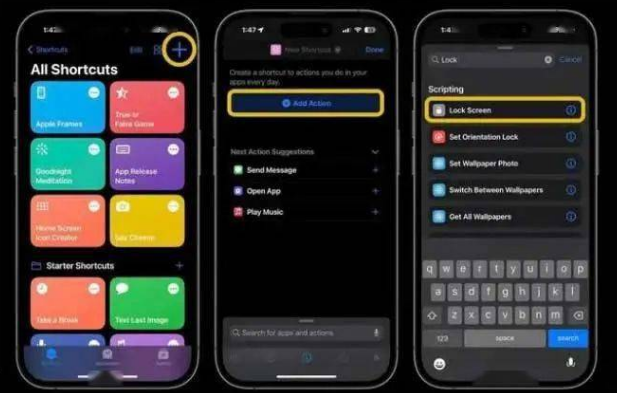 成武苹果14锁屏维修店分享iPhone14升级iOS16.4后如何创建锁屏快捷方式 