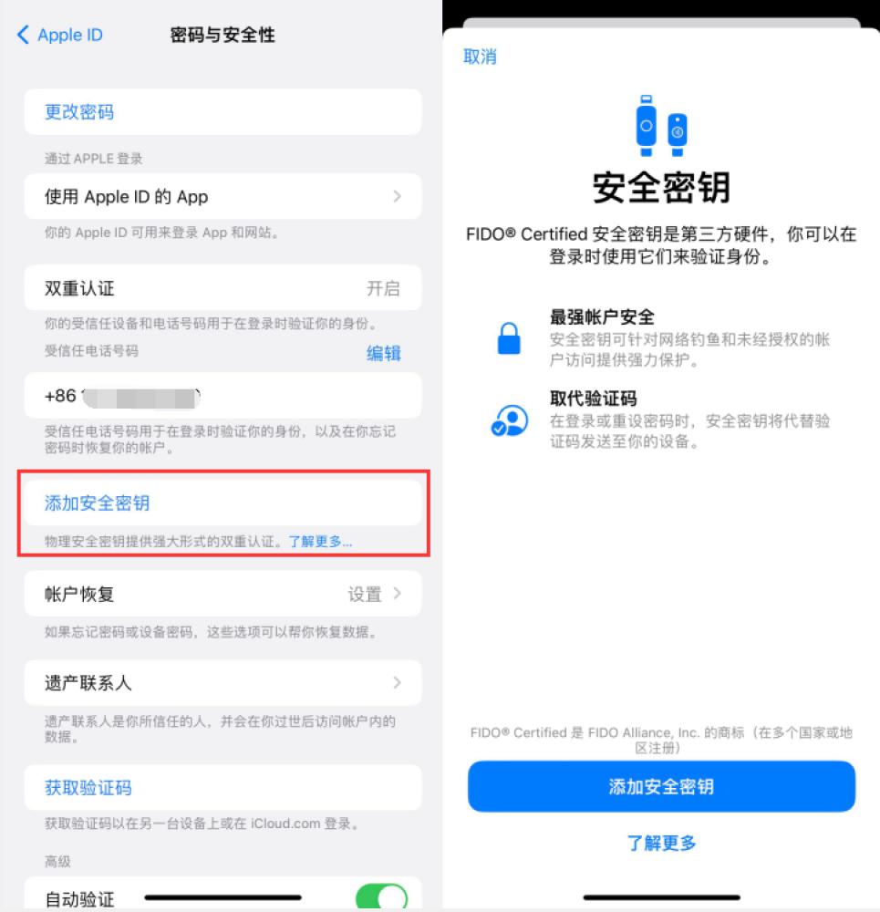 成武苹果服务网点分享物理安全密钥有什么用？iOS 16.3新增支持物理安全密钥会更安全吗？ 